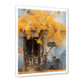 Yellow and blue springtime florals bicycle - Bicycle Canvas Wall Art
