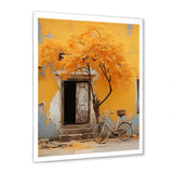 Yellow springtime florals bicycle I - Bicycle Canvas Wall Art