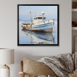 Tranquil waters fishing boat - Boat Canvas Wall Art