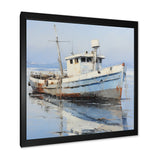 Tranquil waters fishing boat - Boat Canvas Wall Art