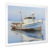 Tranquil waters fishing boat - Boat Canvas Wall Art