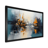 Moonlight sailboat collage horizon I - Boat Sailing Canvas Wall Art