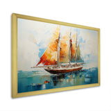 Moonlight sailboat horizon I - Boat Sailing Canvas Wall Art