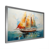 Moonlight sailboat horizon I - Boat Sailing Canvas Wall Art
