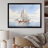 Seafaring Symphony Sailboat Serenity - Boat Sailing Canvas Wall Art