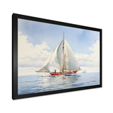 Seafaring Symphony Sailboat Serenity - Boat Sailing Canvas Wall Art