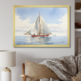 Seafaring Symphony Sailboat Serenity - Boat Sailing Canvas Wall Art