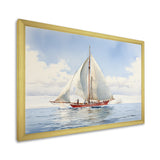 Seafaring Symphony Sailboat Serenity - Boat Sailing Canvas Wall Art