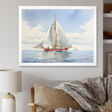 Seafaring Symphony Sailboat Serenity - Boat Sailing Canvas Wall Art