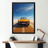 Yellow American muscle Car speedway - Car Muscle Car Canvas Wall Art