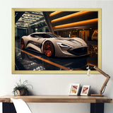 Orange and beige Exotic sportcar showcase - Transportation Canvas Wall Art