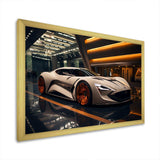 Orange and beige Exotic sportcar showcase - Transportation Canvas Wall Art