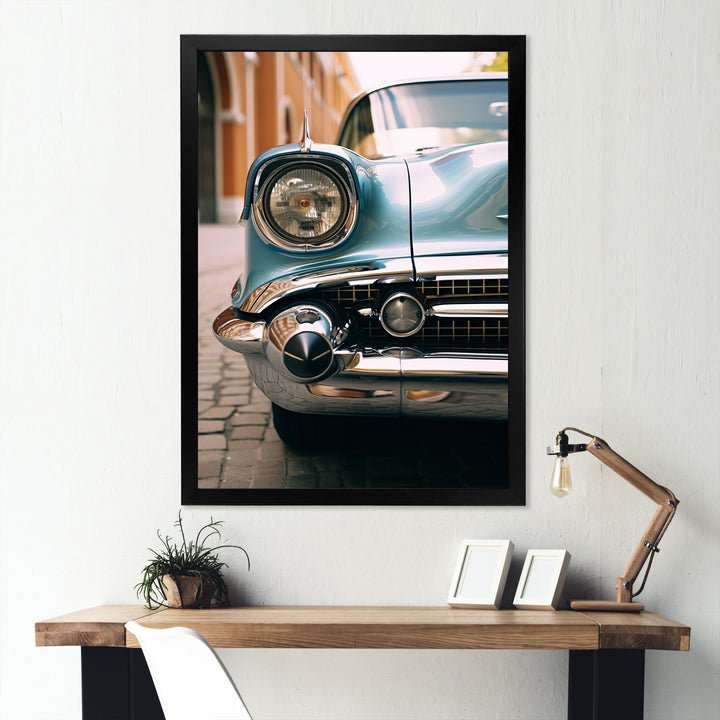 Vintage Cuban car photography I - Car Old American Canvas Wall Art