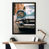 Vintage Cuban car photography I - Car Old American Canvas Wall Art