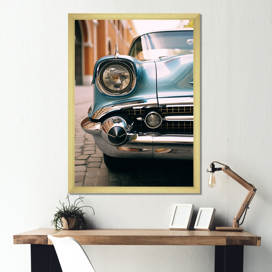 Vintage Cuban car photography I - Car Old American Canvas Wall Art