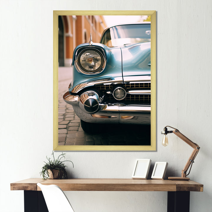 Vintage Cuban car photography I - Car Old American Canvas Wall Art
