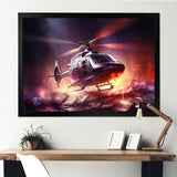 Wealthy Helicopter over Money - Helicopter Canvas Wall Art