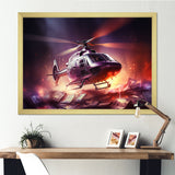 Wealthy Helicopter over Money - Helicopter Canvas Wall Art