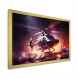Wealthy Helicopter over Money - Helicopter Canvas Wall Art