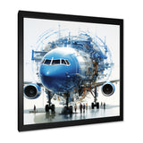 Air plane macro blueprint - Plane Canvas Wall Art