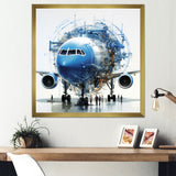 Air plane macro blueprint - Plane Canvas Wall Art