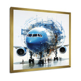 Air plane macro blueprint - Plane Canvas Wall Art