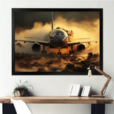 Airplane ready for takeoff I - Transportation Plane Canvas Wall Art