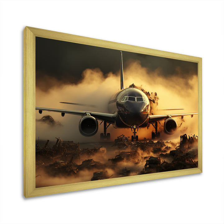 Airplane ready for takeoff I - Transportation Plane Canvas Wall Art