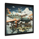 Surreal Plane in the jungle - Plane Canvas Wall Art