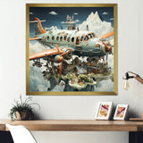 Surreal Plane in the jungle - Plane Canvas Wall Art