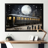 Black Union train station I - Transportation Train Canvas Wall Art