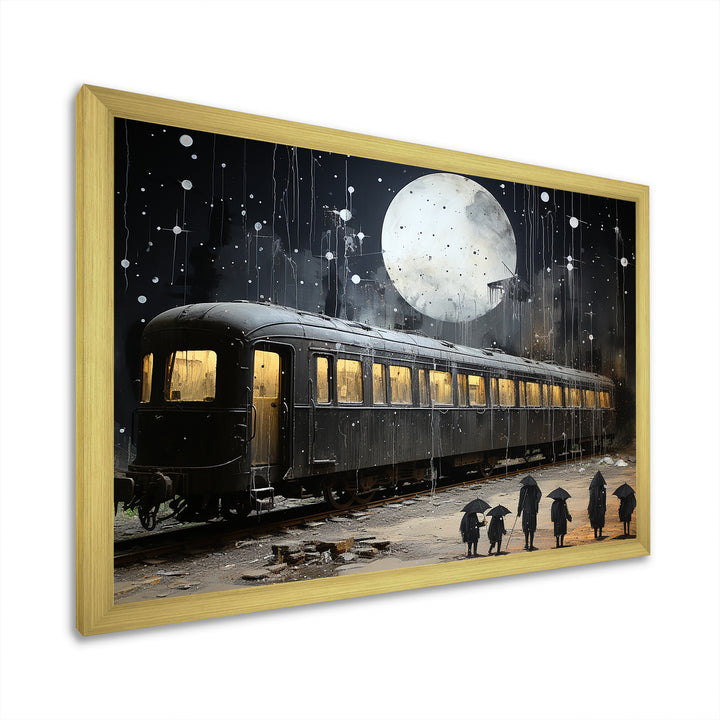 Black Union train station I - Transportation Train Canvas Wall Art