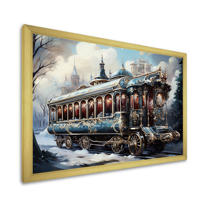 Christmas Train Journey I - Transportation Train Canvas Wall Art