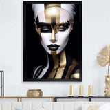 Gold and Black woman glam elegance III - Abstract Canvas Wall Art