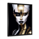 Gold and Black woman glam elegance III - Abstract Canvas Wall Art