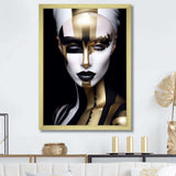 Gold and Black woman glam elegance III - Abstract Canvas Wall Art