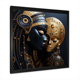 Cubism black and gold African Mother  II - Fashion Canvas Wall Art