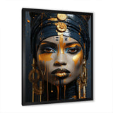 Yellow and blue African Grace Portrait of Beauty IV - Fashion Canvas Wall Art