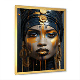 Yellow and blue African Grace Portrait of Beauty IV - Fashion Canvas Wall Art