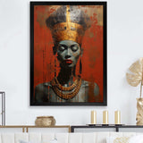 Gold and Red Diva African American Woman III - Fashion Canvas Wall Art