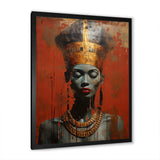 Gold and Red Diva African American Woman III - Fashion Canvas Wall Art