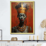 Gold and Red Diva African American Woman III - Fashion Canvas Wall Art