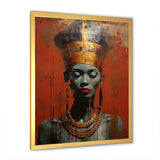 Gold and Red Diva African American Woman III - Fashion Canvas Wall Art