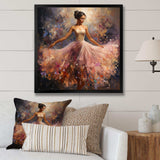 Pink Dance of the ballerina  - Fashion Canvas Wall Art