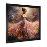 Pink Dance of the ballerina  - Fashion Canvas Wall Art