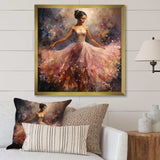 Pink Dance of the ballerina  - Fashion Canvas Wall Art