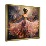 Pink Dance of the ballerina  - Fashion Canvas Wall Art