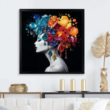 Urban Elegance Woman Crystal and flower hair IV - Fashion Canvas Wall Art