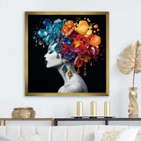 Urban Elegance Woman Crystal and flower hair IV - Fashion Canvas Wall Art