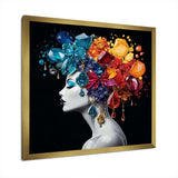 Urban Elegance Woman Crystal and flower hair IV - Fashion Canvas Wall Art